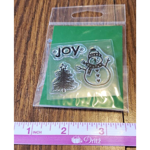 Lot of 6 Small Holiday Themed Clear Cling Stamps - Picture 5 of 13